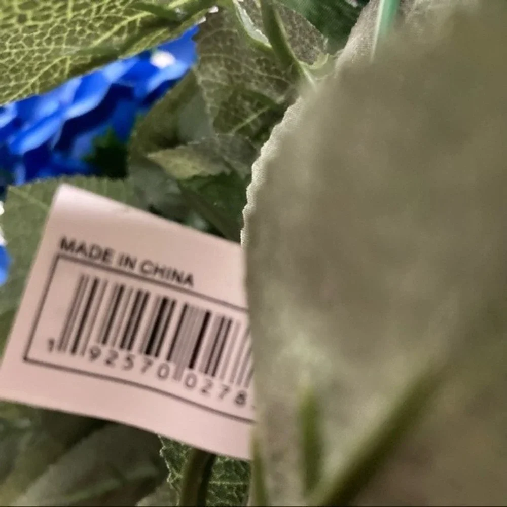 Artificial Flowers Blue 2 Bunches 16